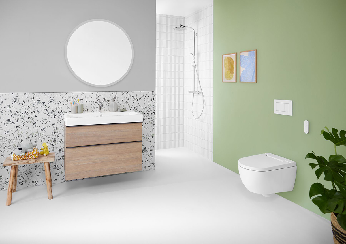 Sprchovací WC AquaClean Alba s elegantním splachovacím - pohodlí a inovace v koupelně. 